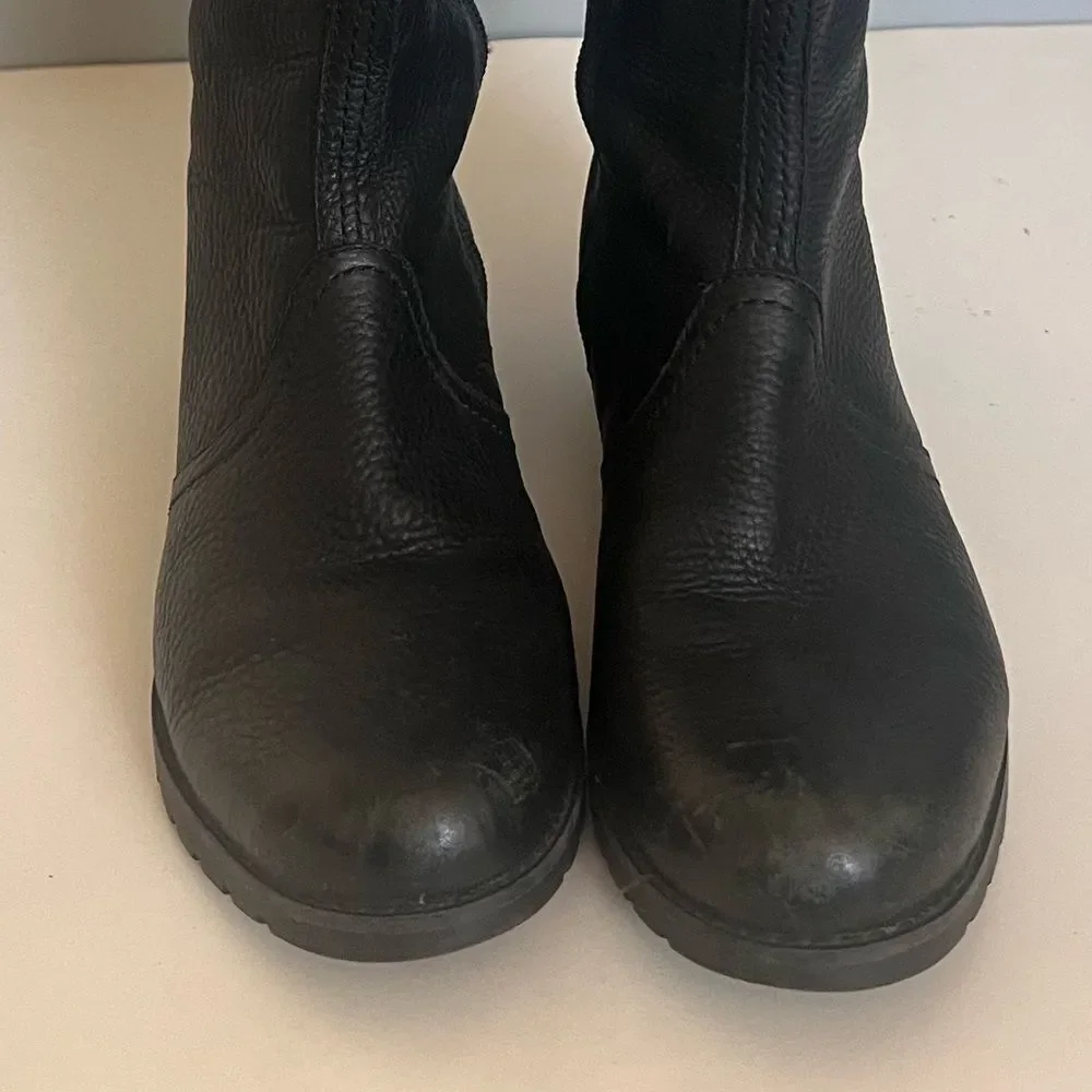 Rockport Tristina Gore Black Waterproof Hydro Shield KneeHigh Leather Boots 5.5